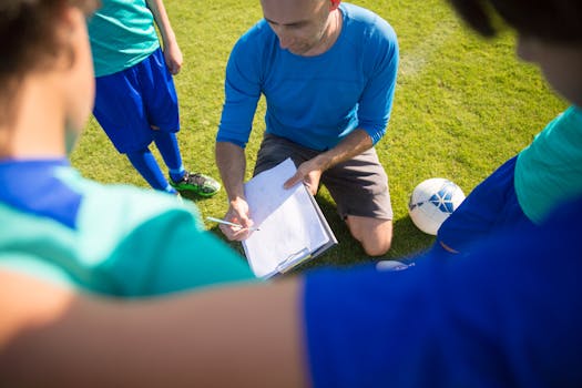 soccer training session